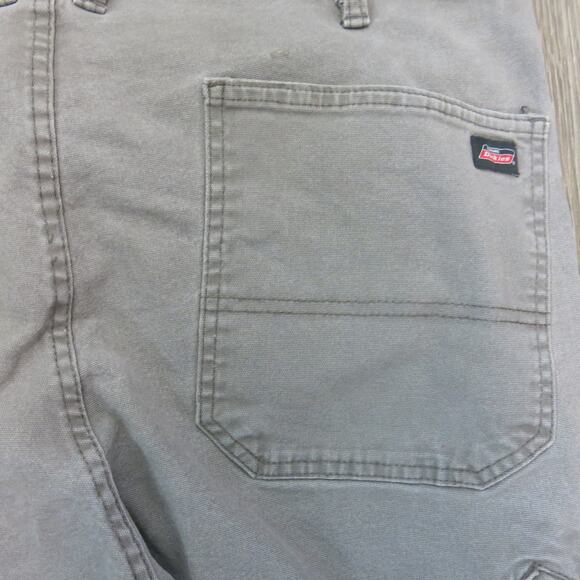 DICKIES Work Uniform Pants Size 38x30 Men Cell Pocket Cotton Gray Mechanic - Picture 7 of 9